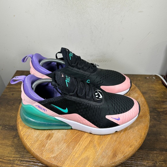 Nike Air Max 270 Black Pink Purple Green Shoes Mens Size 10 CI2309-001 - Picture 1 of 8